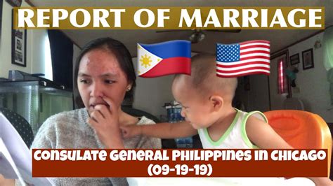 Report Of Marriage Philippine Embassy In Chicago K Visa Youtube