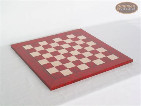 italian lacquered chess board red