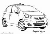 Aygo Bagnoles Coloriages sketch template