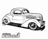 1936 Rod Hot Clipart Ford Coupe Car Cars Clip Classic Drawings Coloring Pages Vintage Trucks Rods Chevy Line Vector Rockabilly sketch template