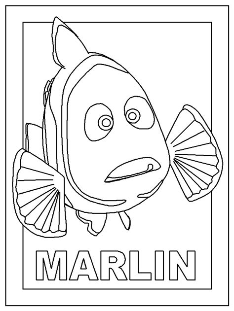 marlin finding nemo coloring page images pictures becuo coloring home