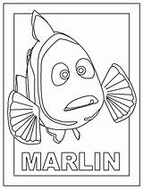 Coloring Nemo Finding Marlin Becuo Print sketch template