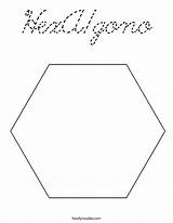 Hexagon Hexagono sketch template