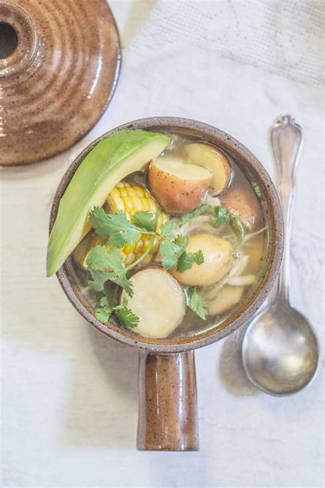 colombian chicken corn and potato stew {ajiaco recipe} little figgy food