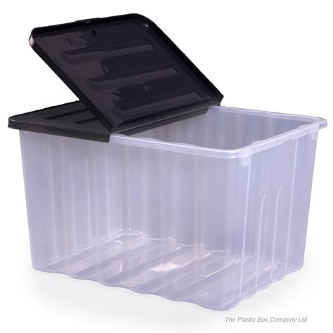 buy lt strata large plastic storage box  lid