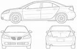 Pontiac G6 2005 Blueprints Car Drawing Sedan Blueprint Sketch Templates Click Blueprintbox Getoutlines sketch template