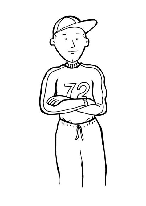 coloring page baseball player  printable coloring pages img