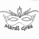 Mardi Gras Mask sketch template