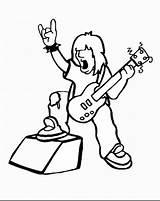 Coloring Rocker Rock Star Pages Printable Birthday Disco Coloringcrew Music Birthdayprintable sketch template
