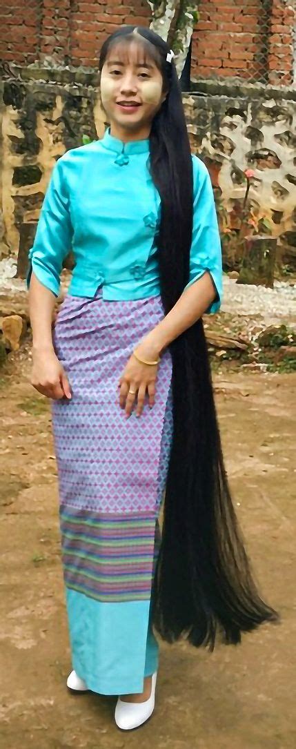 Pin On Myanmar Long Hair Girl May Thuzar Linn