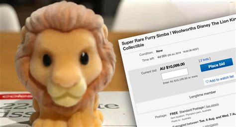 woolworths lion king ooshie rare collectable listed  ebay