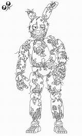 Springtrap Coloring Fnaf Colorear Freddy Sister Naf Fnaf3 Nights Nightmare Yandex Scraptrap Lápiz sketch template