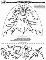 Prehistoric Explosion Dome Designer Light Coloring Crayola sketch template