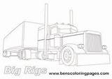 Coloring Pages Truck Peterbilt Trucks Tattoo Big Print Javascript Semi Draw Printable Color sketch template