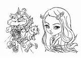 Coloring Pages Jade Drawings Dragon Fairy Colorful Digi Stamps Creation Blank Doll Face Female Books sketch template