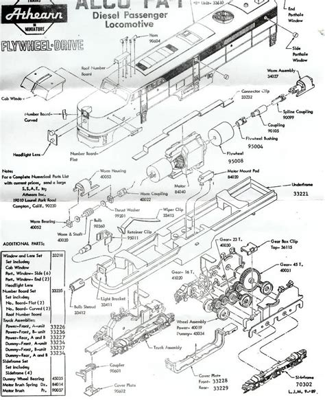 lionel budd car parts list  exploded diagrams