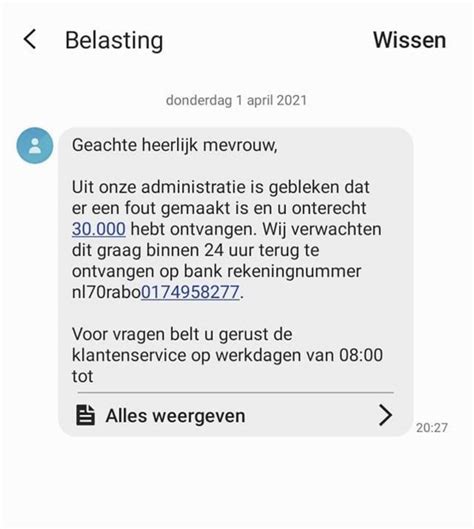 belastingdienst waarschuwt voor valse berichten   mail whatsapp en sms meppel