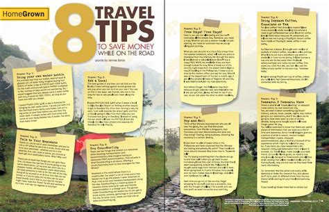 travel tips  save money    road journeying james