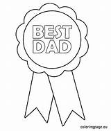 Coloring Dad Pages Fathers Father Rosette Number Template Printable Trophy Colouring Birthday Happy Crafts Card Print Tie Coloringpage Eu Rossettes sketch template