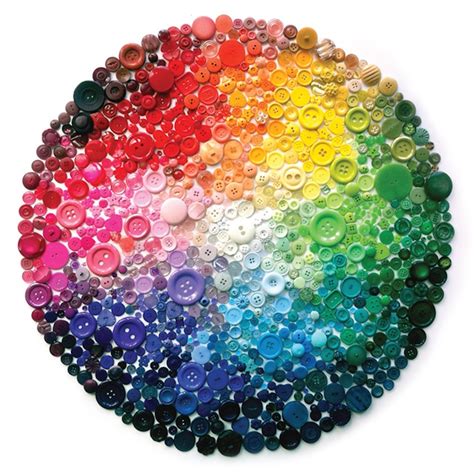 spectacular rainbow button art  karen hurley