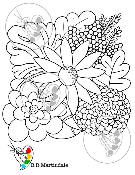 floral coloring page coloring pages drawings color