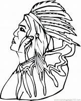 Indian Coloring Chief Pages Line Color Red Head Printable Usa Clipart Old Getcolorings Colouring Clipartbest Online sketch template