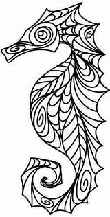 Quilling Seahorse Zentangle Zeichnen Adler Eulen Perlen Colouring Butterfly Sticken Seepferdchen Basteln Malvorlagen Urbanthreads Colorear Zeichenkunst Stitches sketch template