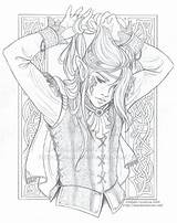 Coloring Pages Elf Fairy Adults Adult Elves Royalty Lineart Male Luke Colouring Deviantart Saimain Fantasy Line Books Drawings Printable Choose sketch template