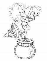 Coloring Pages Tinkerbell Pan Peter Colouring Disney Print sketch template