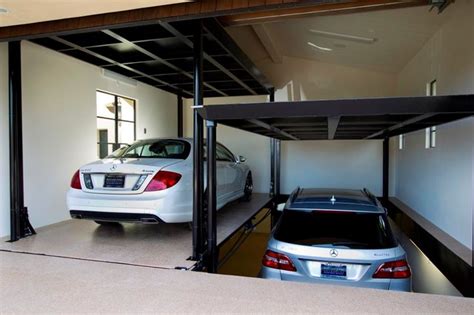custom car lift  california garage mediterranean garage los
