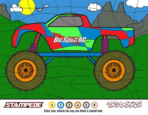 rc truck coloring pages big rig truck coloring pages   wheeler