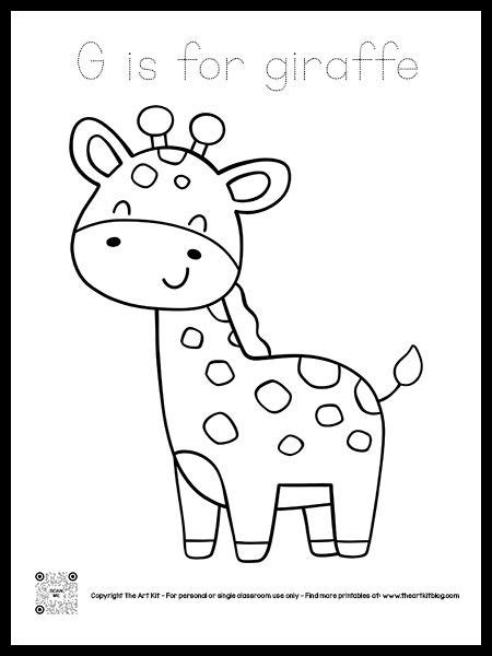 giraffe coloring page  printable