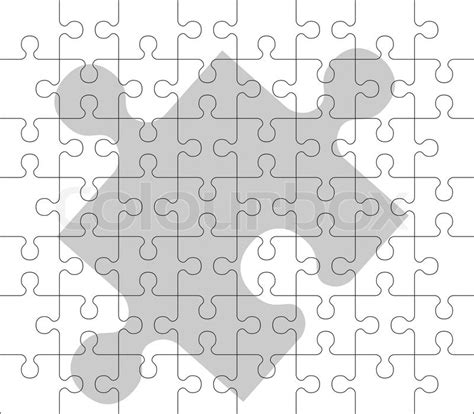 stencil  puzzle pieces  stock vector colourbox