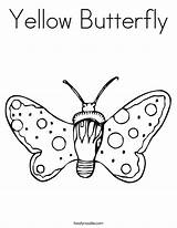 Coloring Yellow Butterfly Built California Usa Twistynoodle sketch template