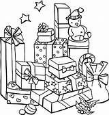 Gift Coloring Christmas Pages Printable Getcolorings Presents Color sketch template