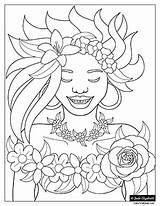 Coloring Pages Color Flower Girl Jade sketch template