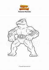 Pokemon Machoke Dibujo Coloriage Calyrex Supercolored sketch template