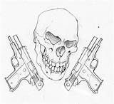 Gun Drawing Tattoo Drawings Skull Guns Skulls Holding Hand Tattoos Stencils Deviantart Pencil Gangster Stencil Designs Sketch Clip Weird Reaper sketch template
