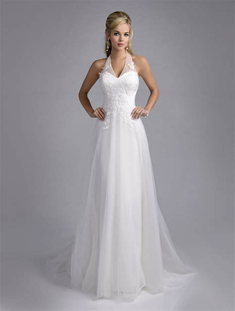 Sexy Halter A Line Backless Beach Wedding Dress Bridal Gown Custom 6 8