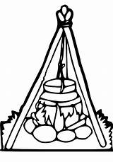 Pioneer Dutch Oven Clipart Clip Cliparts People Library Template Cooking Tripod sketch template
