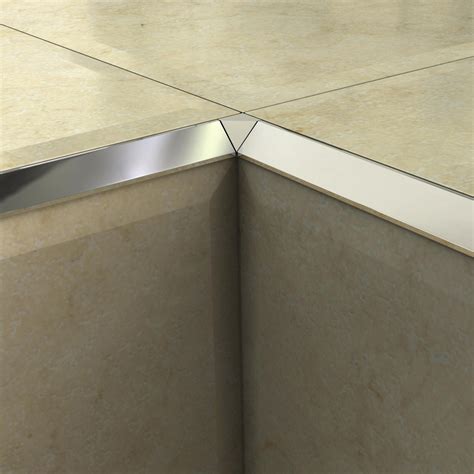 mm silver triangular tile trim