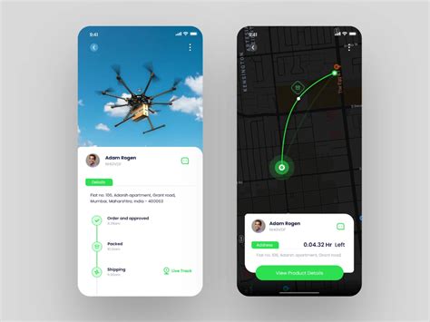 drone app app interface design delivery app