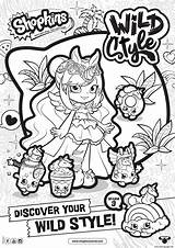 Shopkins Coloring Pages Wild Season Style Print Printable Color Divergent Getcolorings Getdrawings sketch template