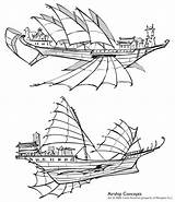 Airship Steampunk Ship Drawing Concepts Shoomlah Deviantart Blimp Vector Junk Sketch Concept Sails Airships Template Board Boat Ships Fantasy Treasure sketch template