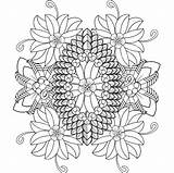 Blumen Mandalas sketch template