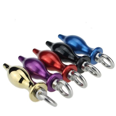 M Size Male And Female Metal Anal Plugs 6 Color Aluminium