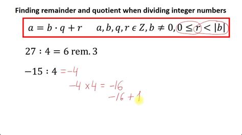 quotient  remainder calculator  negative numbers guwrp