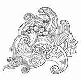 Drawn Patterned Oriental sketch template