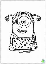 Coloring Pages Minions Dinokids Minion Despicable Close Popular sketch template