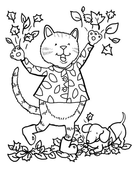 printable cute fall coloring pages